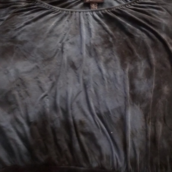 INC International Concepts size XL blue tie dye top on / off shoulder banded hem - Picture 5 of 11